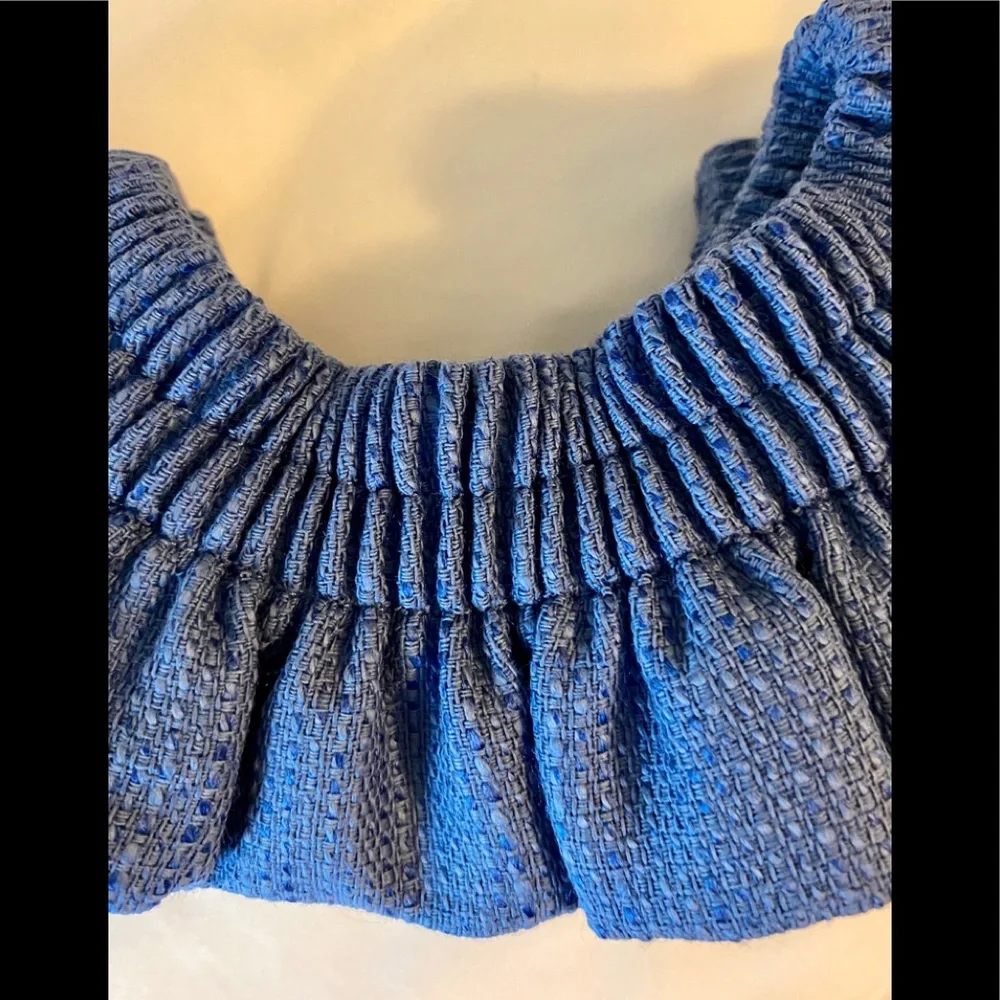 Longaberger Cornflower Blue Medium Size Cotton Garter Decorative Collectible